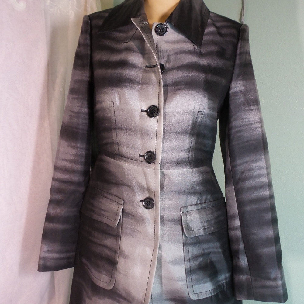 BCBGMAXAGRIA women coat wool wo.ens  XS black/ gra